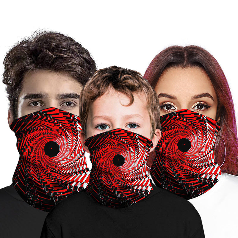 Kid Magic Headscarf Personality Vortex Digital Printing Outdoor Mask