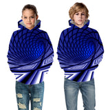 Kids Boy Girl Sports 3D Cartoon Whirlpool Hoodie