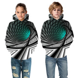 Kids Boy Girl Sports 3D Cartoon Whirlpool Hoodie