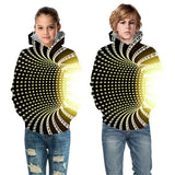 Kid Boy Girl Color Vortex Printing Hoodie