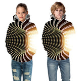 Kid Boy Girl Color Vortex Printing Hoodie