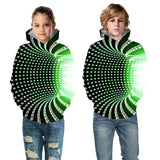 Kid Boy Girl Color Vortex Printing Hoodie