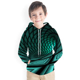 Kid Boy Color Vortex Printing 3D Fashion Hoodie
