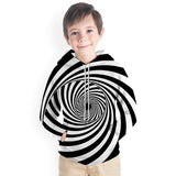 Kid Boy Color Vortex Printing 3D Fashion Hoodie