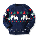 Kid Baby Boy Christmas Alpaca Soft Double Christmas Sweater