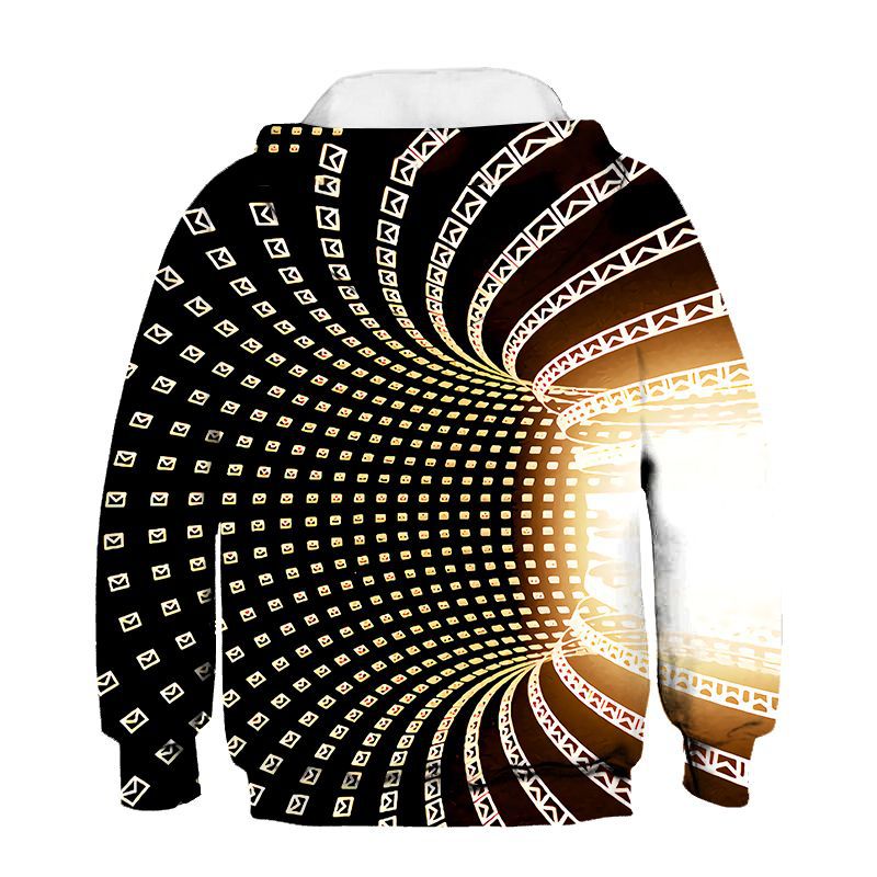 Kid Boy Girl Color Vortex Printing Hoodie