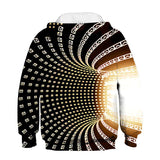 Kid Boy Girl Color Vortex Printing Hoodie