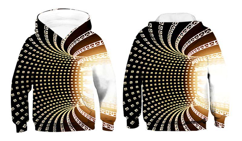 Kid Boy Girl Color Vortex Printing Hoodie