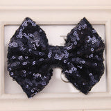 Kids Girls Princess Bling Sequins Sweet Bow Tie Solid Hair Headwear