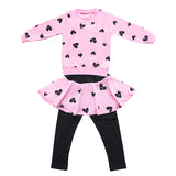 Kid Baby Girl Valentine's Day Pink Love 2 Pcs Sets