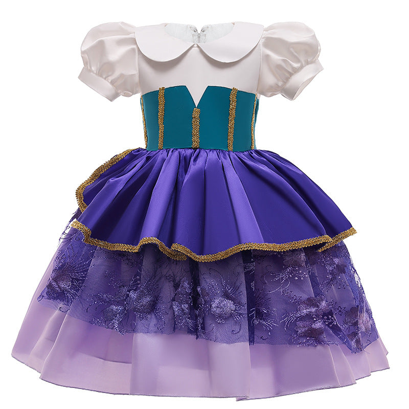 Kid Baby Girl Halloween Doll Collar Esmera Princess Pompadour Dresses