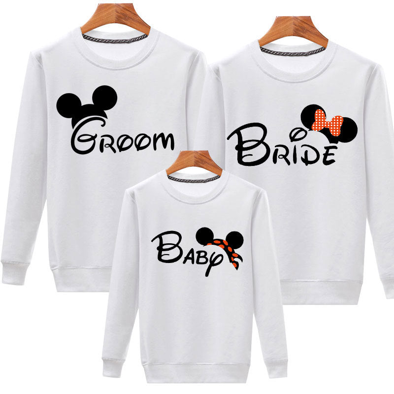 Family Matching Parent-child Long Sleeve Plus Velvet Casual Sportswear Hoodie
