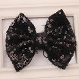 Kids Girls Princess Bling Sequins Sweet Bow Tie Solid Hair Headwear