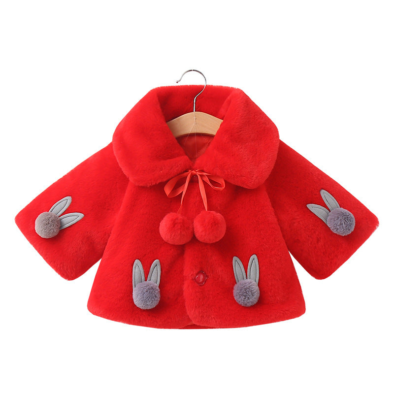 Kid Baby Girl Cape Thickened Windbreak Coats