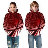 Kids Boy Girl Sports 3D Cartoon Whirlpool Hoodie