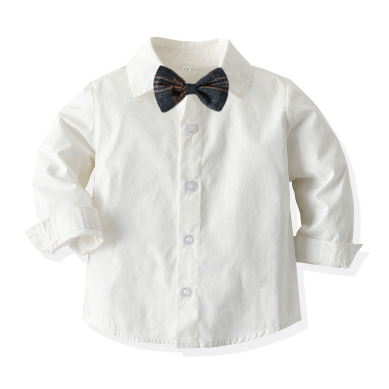 Kid Baby Boys Suit Check Gentleman Autumn Spring 3 Pcs Sets