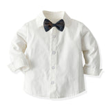 Kid Baby Boys Suit Check Gentleman Autumn Spring 3 Pcs Sets