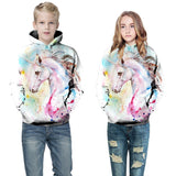 Kid Girl Boy 3D Printed Autumn and Winter Unicorn Hoodie