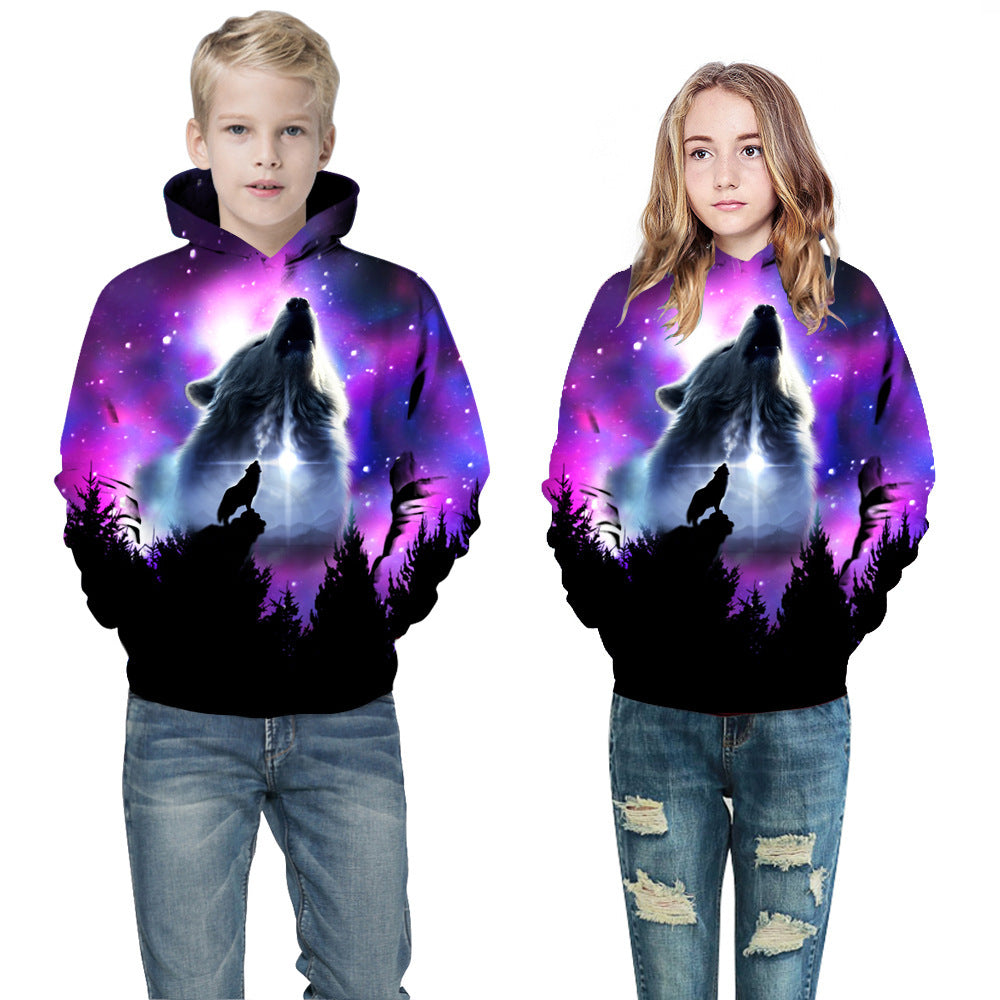 Kid Girl Boy 3D Printed Autumn and Winter Unicorn Hoodie