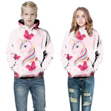 Kid Girl Boy 3D Printed Autumn and Winter Unicorn Hoodie