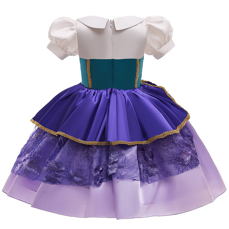 Kid Baby Girl Halloween Doll Collar Esmera Princess Pompadour Dresses