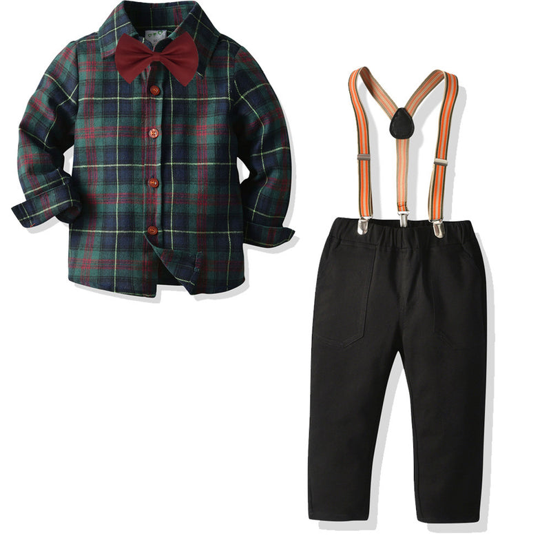 Gentleman Go Out Suit Baby Boy 2 Pcs Formal Set