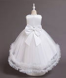 Kids Girl Princess Mesh Flower Fluffy Sleeveless Flower Dresses