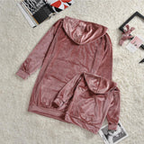 Famiy Matching Fleece Hooded Patch Pocket Parent-child Shirts