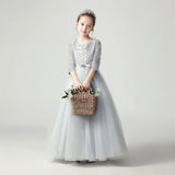 Kid Girl Evening Plush Sequin Princess Elegant Pageant Formal Dresses