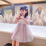 Ice Snow Princess Dress Autumn Winter Velvet Sequins Dresses