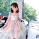 Ice Snow Princess Dress Autumn Winter Velvet Sequins Dresses