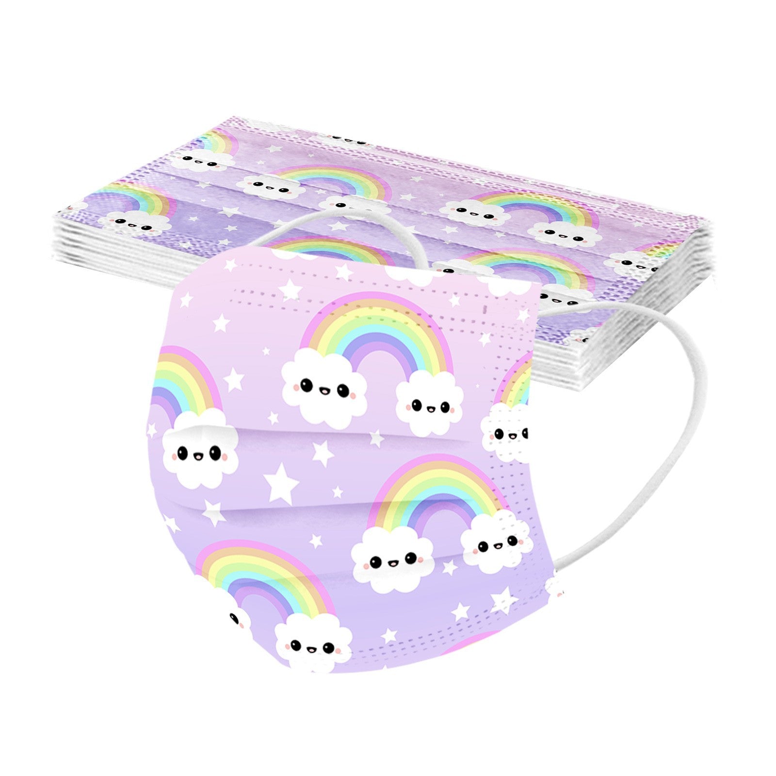 Kid Disposable Rainbow Series Adult Children Spunlaced Non-woven Fabric Masks