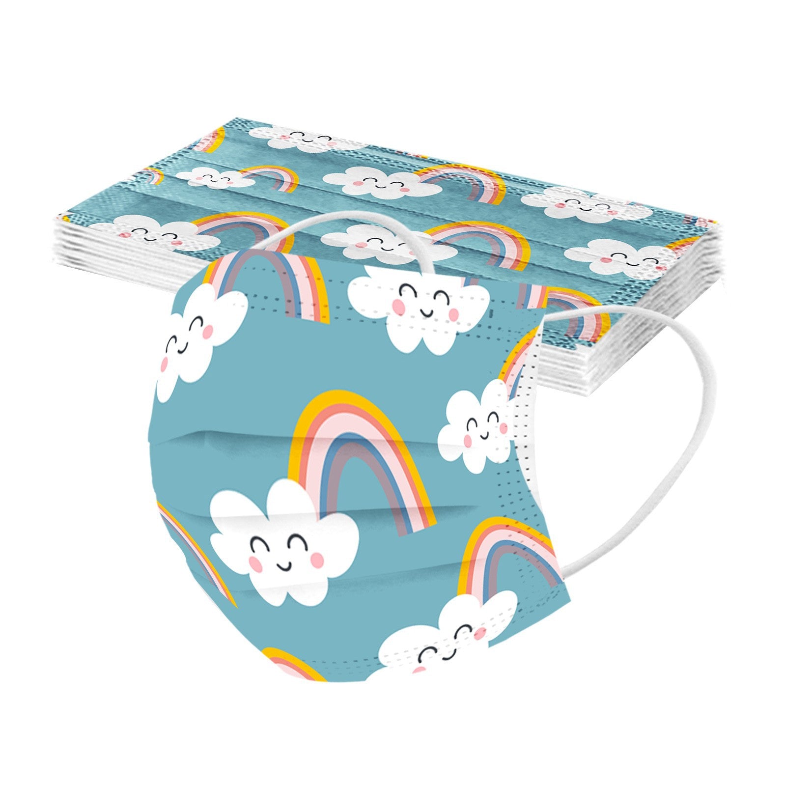 Kid Disposable Rainbow Series Adult Children Spunlaced Non-woven Fabric Masks