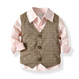Baby Boy Set Long Sleeve Gentleman Formal 3 Pcs Suits
