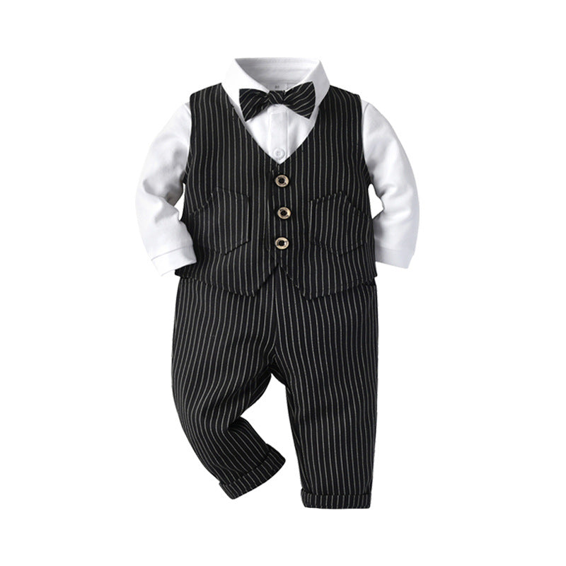Kid Baby Boys Long Sleeve 3 Pcs Suit Sets