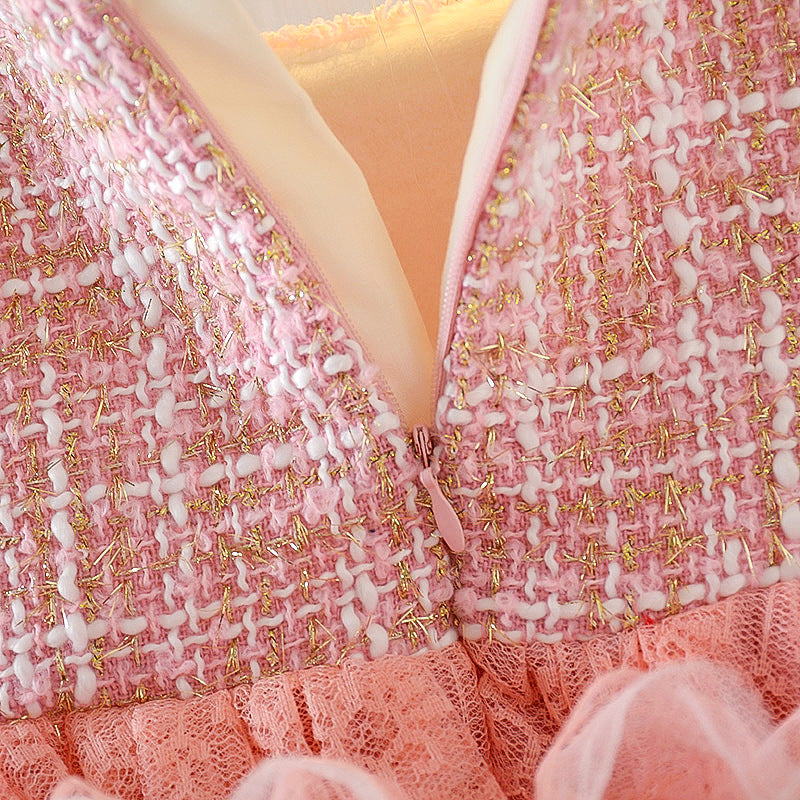 Baby Kid Girl Little Fragrance Plus Velvet Thickening Princess Dress