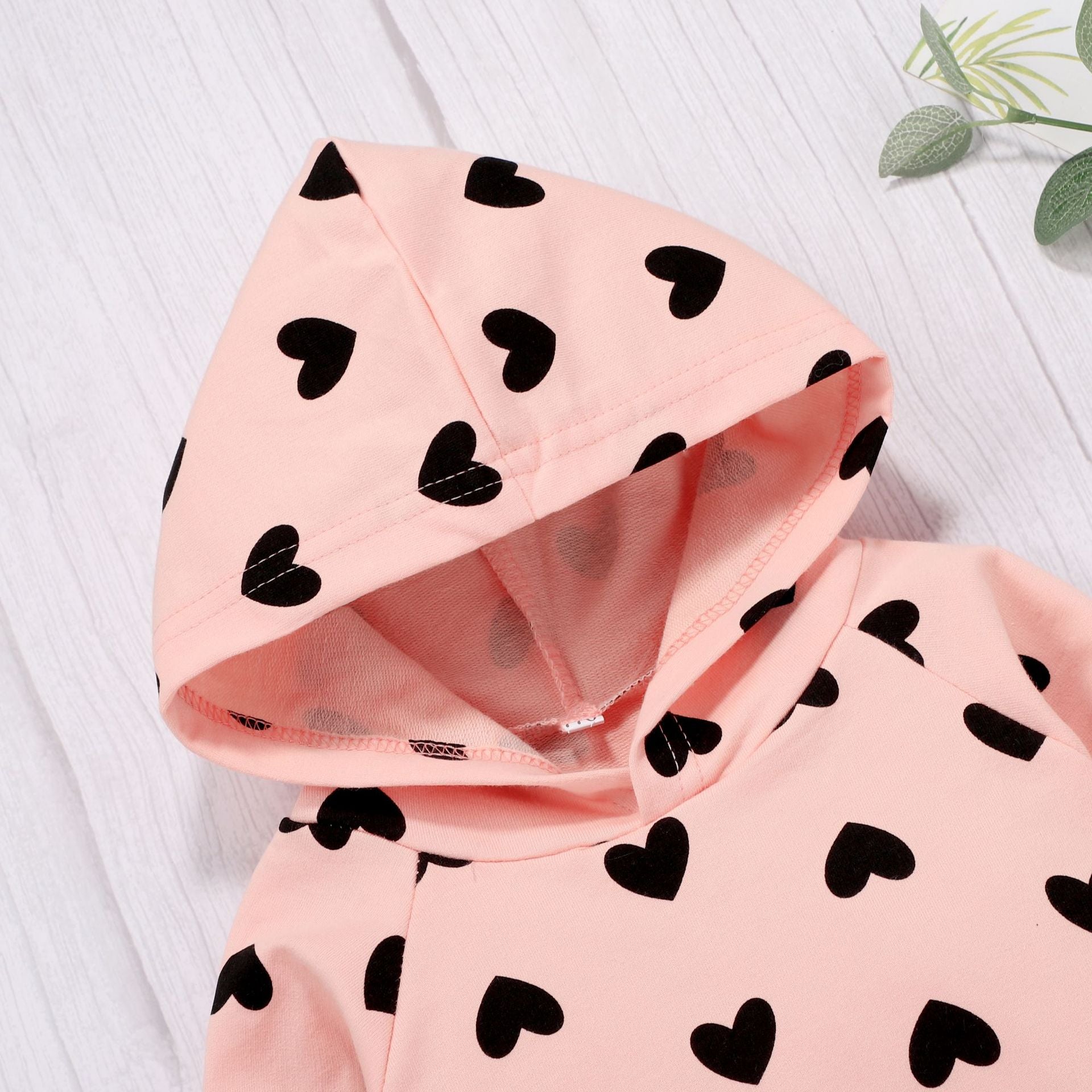 Baby Girls Love Valentine Printed Cotton Set 2 Pcs