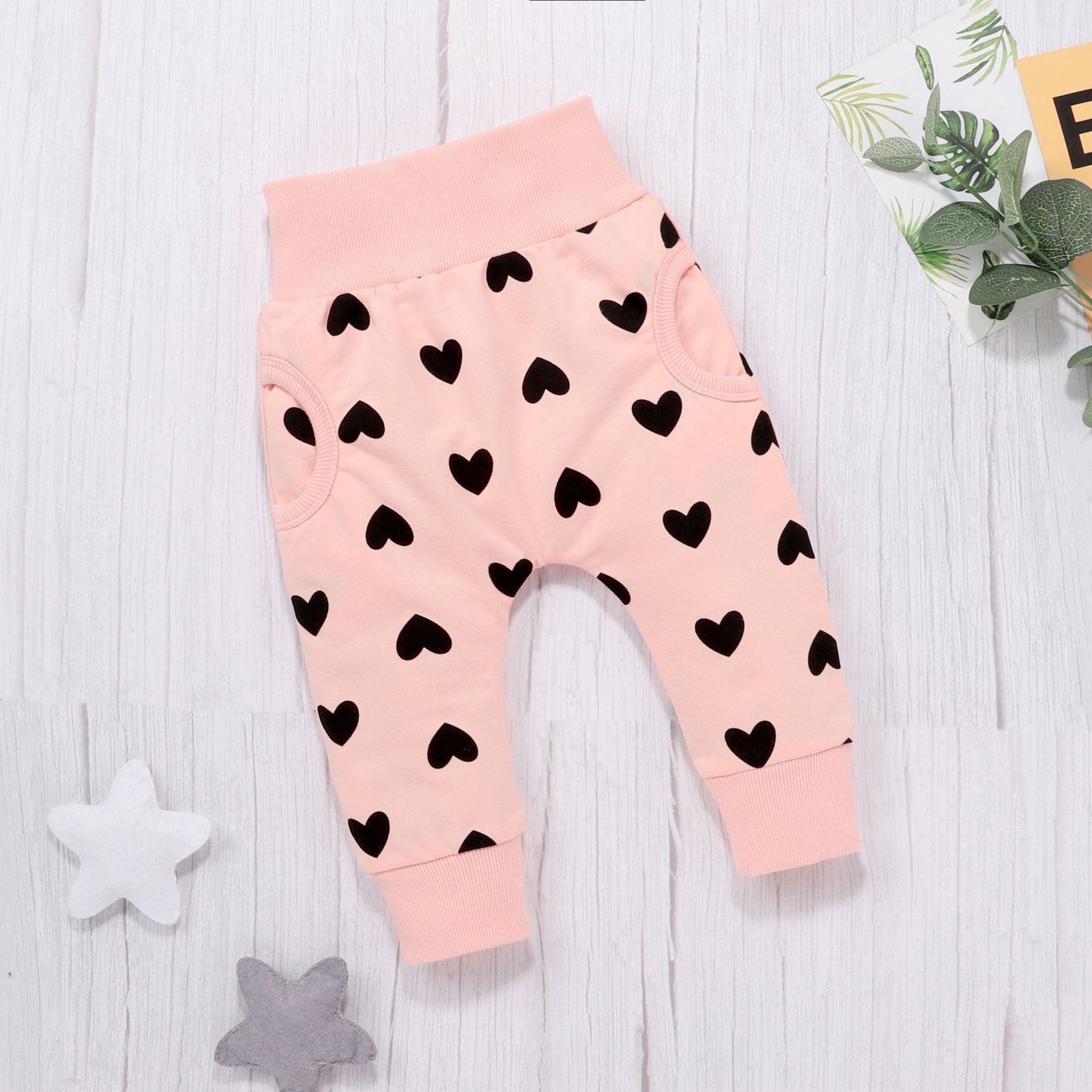 Baby Girls Love Valentine Printed Cotton Set 2 Pcs