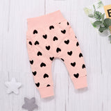 Baby Girls Love Valentine Printed Cotton Set 2 Pcs