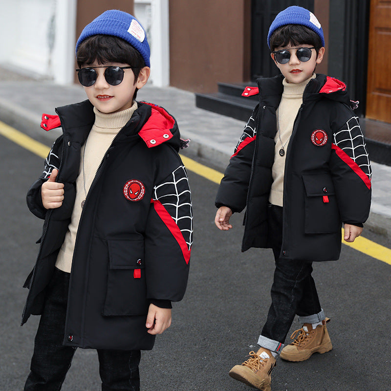 Kid Boys Winter Cotton Jacket Thickened Fashion Coat