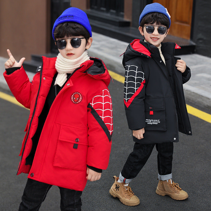 Kid Boys Winter Cotton Jacket Thickened Fashion Coat