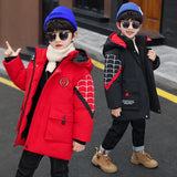 Kid Boys Winter Cotton Jacket Thickened Fashion Coat