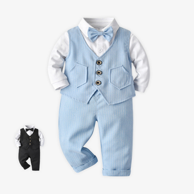 Kid Baby Boys Long Sleeve 3 Pcs Suit Sets
