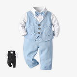 Kid Baby Boys Long Sleeve 3 Pcs Suit Sets