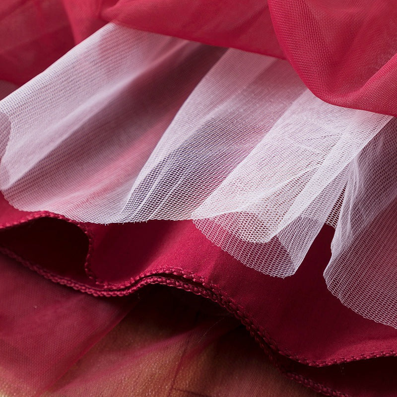 Kid Baby Girl Princess Flower Little Host Piano Show Dress