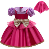Kids Baby Girl Autumn Red Riding Princess Christmas Evening Dresses
