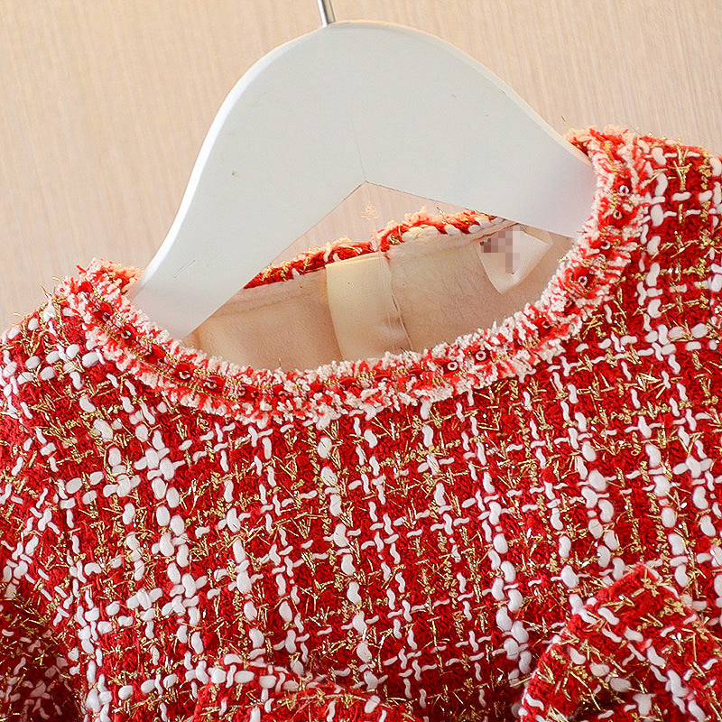 Baby Kid Girl Little Fragrance Plus Velvet Thickening Princess Dress