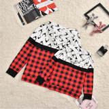 Family Matching Deer Head Plaid Christmas Parent-child Shirts