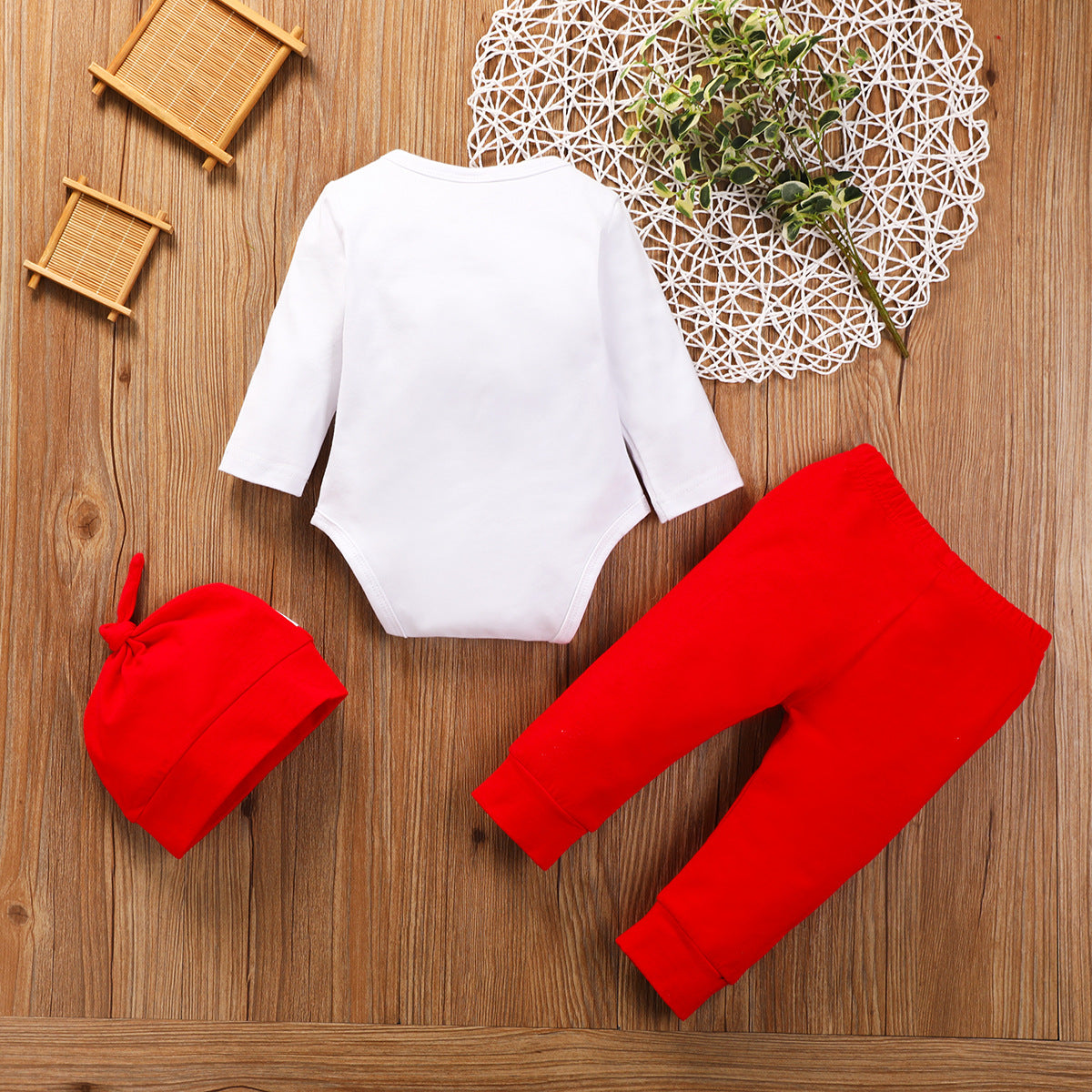 Valentine's Day Baby Boy Bowknot Hattie Heart 3 Pcs Sets