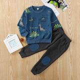 Kid Baby Boy Autumn Khaki Suit Sets 2 Pcs